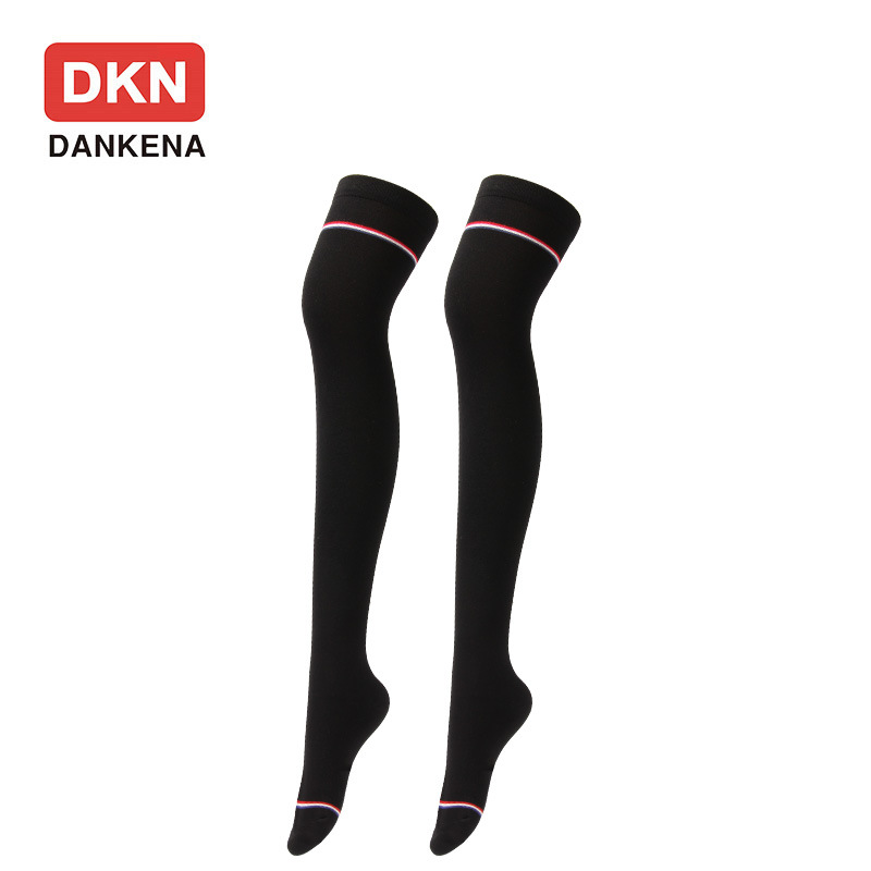 DANKENA Female Autumn Winter Thick Plus Long Anti-skid Student Simple Socks Thigh High Socks